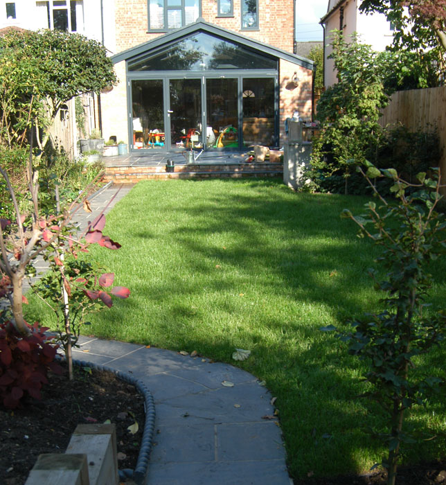 Looking back towards the house